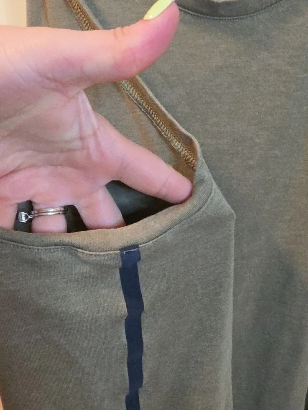 The North Face Olive Green & Gray Men’s Athletic Tank Tops